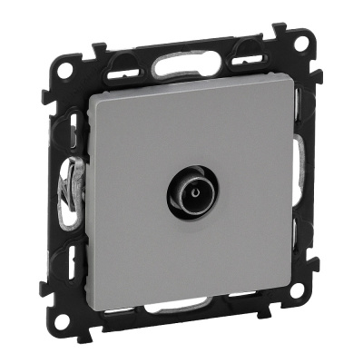 LEGRAND Valena LIFE Розетка ТВ проходная 1.5дБ/14дБ 0-2400 МГц с лицевой панелью алюминий (753661 ) LEGRAND Valena LIFE Розетка ТВ проходная 1.5дБ/14дБ 0-2400 МГц с лицевой панелью алюминий (753661 )