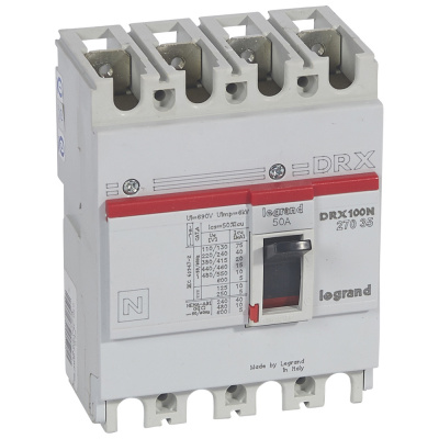 LEGRAND Выключатель автоматический DRX125 термомагнитный 50A 4П 20кА (027035 ) LEGRAND Выключатель автоматический DRX125 термомагнитный 50A 4П 20кА (027035 )