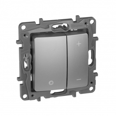 LEGRAND ETIKA Диммер нажимной 400Вт алюминий (672418 ) LEGRAND ETIKA Диммер нажимной 400Вт алюминий (672418 )