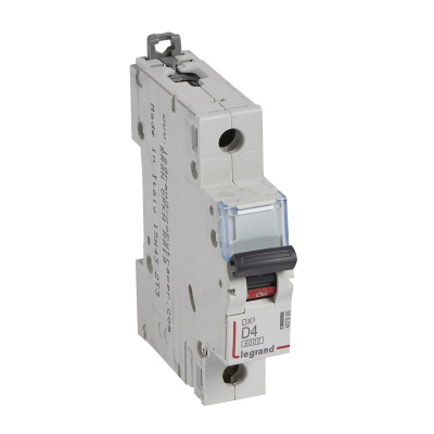 LEGRAND Выключатель автоматический однополюсный 4А D DX3 6kA/10kA (407966 ) LEGRAND Выключатель автоматический однополюсный 4А D DX3 6kA/10kA (407966 )
