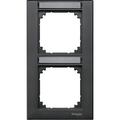 SCHNEIDER ELECTRIC Рамка 2 поста с полем для надписи M-PLAN вертикальная антрацит (MTN476214) SCHNEIDER ELECTRIC Рамка 2 поста с полем для надписи M-PLAN вертикальная антрацит (MTN476214)