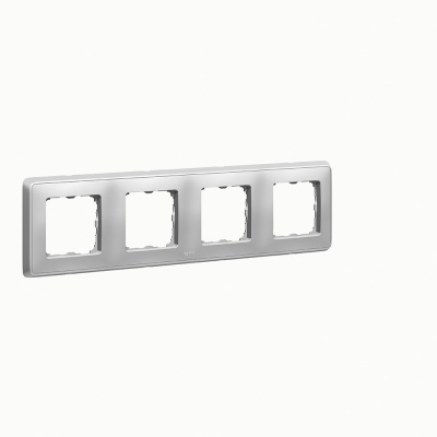 LEGRAND CARIVA Рамка 4 поста алюминий (773674 ) LEGRAND CARIVA Рамка 4 поста алюминий (773674 )