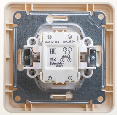 SCHNEIDER ELECTRIC W59 Переключатель одноклавишный перекрестный 10АХ, в сборе, слоновая кость (VS710-158-28) SCHNEIDER ELECTRIC W59 Переключатель одноклавишный перекрестный 10АХ, в сборе, слоновая кость (VS710-158-28)