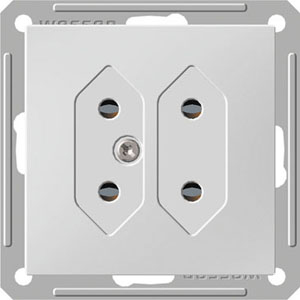 SCHNEIDER ELECTRIC W59 Розетка двойная без заземления в рамку белая (RS6-253-1-86) SCHNEIDER ELECTRIC W59 Розетка двойная без заземления в рамку белая (RS6-253-1-86)