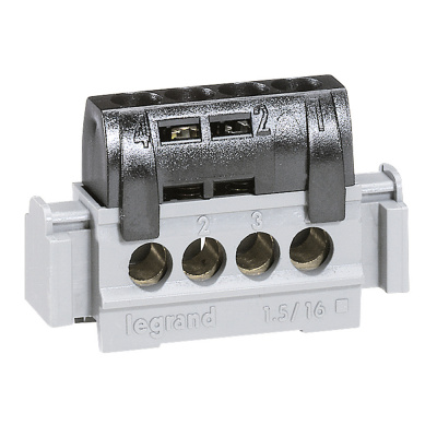 LEGRAND Клемма черная 4х1.5-16мм.кв. (004850 ) LEGRAND Клемма черная 4х1.5-16мм.кв. (004850 )