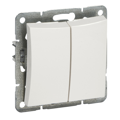 SCHNEIDER ELECTRIC ДУЭТ Выключатель двухклавишный в рамку белый (WDE000151) SCHNEIDER ELECTRIC ДУЭТ Выключатель двухклавишный в рамку белый (WDE000151)