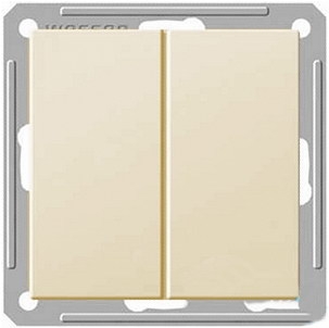 SCHNEIDER ELECTRIC W59 Переключатель двухклавишный в рамку бежевый (VS616-256-2-86) SCHNEIDER ELECTRIC W59 Переключатель двухклавишный в рамку бежевый (VS616-256-2-86)