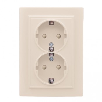 EKF Розетка Лондон 2-местная с заземлением 16А бежевая с защитными шторками (EER16-128-200) EKF Розетка Лондон 2-местная с заземлением 16А бежевая с защитными шторками (EER16-128-200)