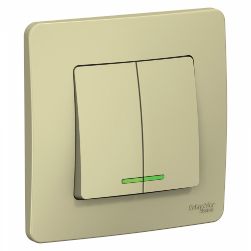 SCHNEIDER ELECTRIC BLANCA С/У 2-клавишный ВЫКЛЮЧАТЕЛЬ (cх.5) с подсветкой, 10А, 250B, БЕЖЕВЫЙ (BLNVS010517) SCHNEIDER ELECTRIC BLANCA С/У 2-клавишный ВЫКЛЮЧАТЕЛЬ (cх.5) с подсветкой, 10А, 250B, БЕЖЕВЫЙ (BLNVS010517)