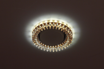 ЭРА DK LD20 TEA/WH Точечные светильники декор cо светодиодной подсветкой Gx53, прозрачный (Б0028066) ЭРА DK LD20 TEA/WH Точечные светильники декор cо светодиодной подсветкой Gx53, прозрачный (Б0028066)