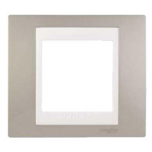 SCHNEIDER ELECTRIC UNICA-Хамелеон Рамка 1 пост шампань/белая (MGU6.002.824) SCHNEIDER ELECTRIC UNICA-Хамелеон Рамка 1 пост шампань/белая (MGU6.002.824)