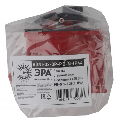 ЭРА Розетка стационарная внутренняя 425 3Р+РЕ+N 32А 380В IP44 (15/90/1080) R (IN)-32-3P-PE-N-IP44 (Б0032873) ЭРА Розетка стационарная внутренняя 425 3Р+РЕ+N 32А 380В IP44 (15/90/1080) R (IN)-32-3P-PE-N-IP44 (Б0032873)
