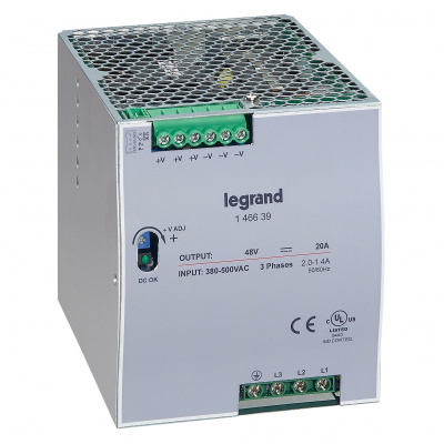 LEGRAND Источник питания импульсный 3 фазы 48В 960Вт 20A (146639 ) LEGRAND Источник питания импульсный 3 фазы 48В 960Вт 20A (146639 )
