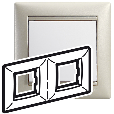 LEGRAND VALENA Рамка 2 поста горизонтальная жемчужная (770472 ) LEGRAND VALENA Рамка 2 поста горизонтальная жемчужная (770472 )