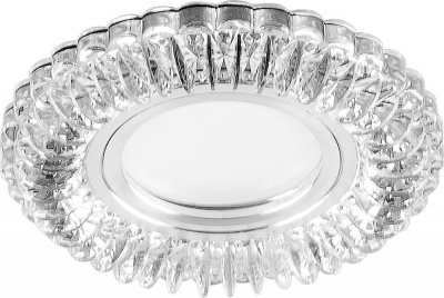 FERON Светильник ИВО-50w G5.3 со светодиодной подсветкой 4000К хром с прозрачным стеклом (CD904) (28977) FERON Светильник ИВО-50w G5.3 со светодиодной подсветкой 4000К хром с прозрачным стеклом (CD904) (28977)