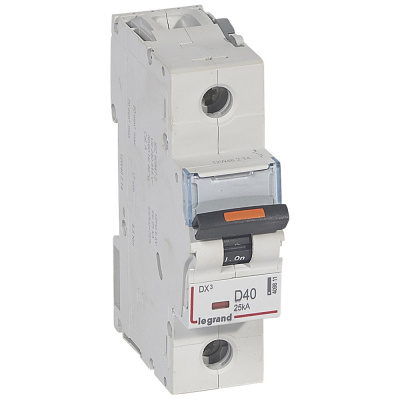 LEGRAND Выключатель автоматический однополюсный DX3 D40A 25кА (409811 ) LEGRAND Выключатель автоматический однополюсный DX3 D40A 25кА (409811 )