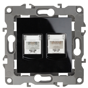 ЭРА Розетка комбинированная RJ45+RJ11, , чёрный, 12-3109-06 (Б0018253) ЭРА Розетка комбинированная RJ45+RJ11, , чёрный, 12-3109-06 (Б0018253)