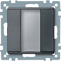 SCHNEIDER ELECTRIC SM Выключатель однокнопочный PLUS антрацит (MTN627514)