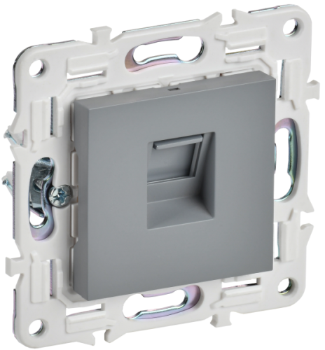 IEK SKANDY Розетка компьютерная RJ45 кат.5E SK-K01Gr серый  (SK-K10-1-K03)