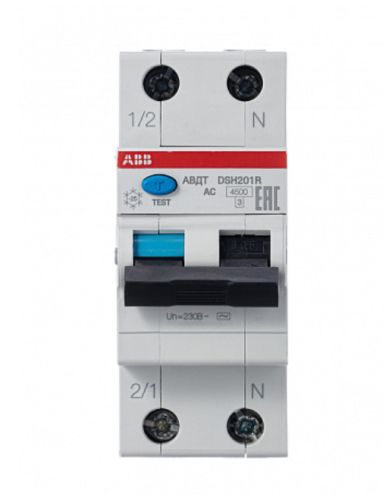 ABB Выключатель автоматический дифференциальный  (АВДТ) DSH201R AC30 1п+N C6А 30мА тип АС  (DSH201R C6 AC30)  (2CSR245072R1064) фото 4