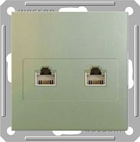 SCHNEIDER ELECTRIC W59 Розетка х2 телефонная скрытая  (шампань) (RSI-251TT-4-86)