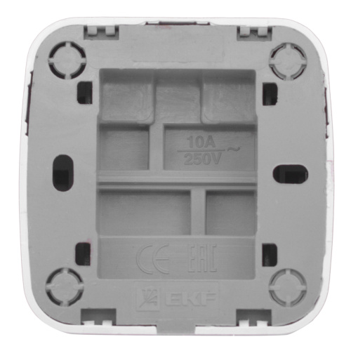EKF Выключатель Минск 1-клавишный ОП 10А белый Basic (EGV10-021-10) фото 3