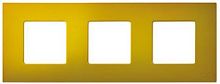 SIMON Рамка-декор на 3 поста для 2700630-03., S27Pl, Артик жёлтый (2700637-081)