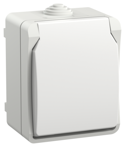 IEK FORS Розетка 1-местная с заземлением для открытой установки 16А IP54 РСб20-3-ФБ белый (ERS12-K01-16-54-DC)