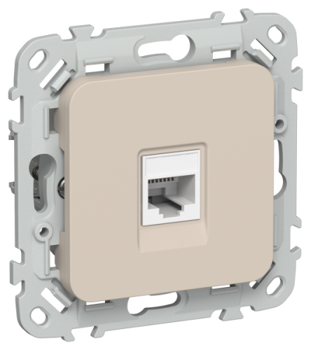 FLITE Розетка компьютерная RJ45 категория 5Е UTP  льняной (FI-K12-1-K88)