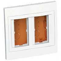 SCHNEIDER ELECTRIC Коробка скрытого монтажа 2x2 вертикальная рамка R9003 (ALB44464N)