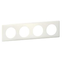 LEGRAND Рамка, четырехпостовая, белая перкаль (066704 )