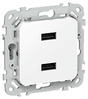 FLITE Розетка USB A+A 3,1А РЮ-2- белый (FI-U21-D31-K01)
