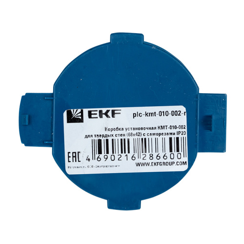 EKF Коробка установочная КМТ-010-002 для твердых стен (68х42) с саморезами IP20 розничный стикер  PR (plc-kmt-010-002-r) фото 2