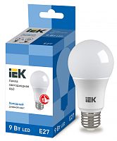 IEK Лампа светодиодная LED 9вт Е27 дневной ECO (LLE-A60-9-230-65-E27)