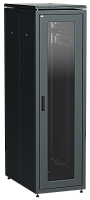 IEK Шкаф напольный сетевой 19'' LINEA N 38U 800х1000мм стеклянная передняя дверь. задняя металлическая черный (LN05-38U81-GM)