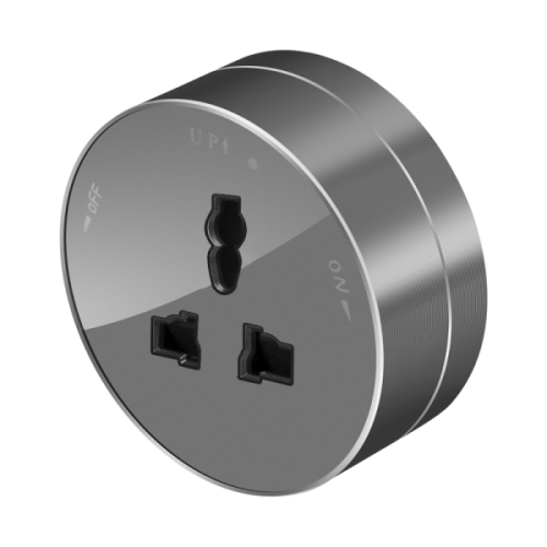 Systeme Electric MultiTrack Розетка универсальная круглая 13А/250В Графит (MTK13002G)