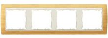 SIMON Рамка на 4 поста, S82, сосна - сл.кость (82745-69)