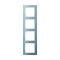 JUNG Рамка 4-я для горизонтальной/вертикальной установки  Серия- ACreation  Материал- стекло  Цвет- серо (AC584GLBLGR)