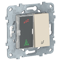 SCHNEIDER ELECTRIC Дисплей гостиничного номера и кнопочный звонок UNICA NEW бежевый (NU577744)