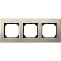 SCHNEIDER ELECTRIC Рамка 3 поста металлическая титан (MTN403305)