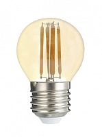 JAZZWAY Лампа сетодиодная декоративная LED 8w E27 4000K шар золотой филамент 230/50  (5021662)