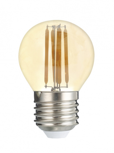JAZZWAY Лампа сетодиодная декоративная LED 6w E27 4000K шар золотой филамент 230/50  (5021303)