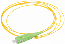 Шнур оптический коммутационный монтажный (Пигтеил  для одномодового кабеля (SM) 9/125 (OS2) SC/APC