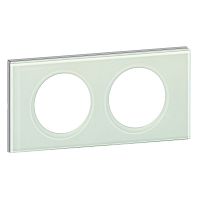 LEGRAND Рамка, двухпостовая, смальта белая глина (69312 )