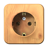 SCHNEIDER ELECTRIC BLANCA  розетка наружная  с заземлением без шторок, 16А, 250В, ясень (BLNRA010105)