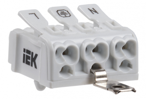 IEK Клемма пружинная соединительная КСПнз3-L+N+PE IEK  (UKZ-B06-3P-F1-E1-10)
