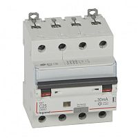 LEGRAND Выключатель автоматический дифференциального тока АВДТ DX3 4п 25А 30мА А (411236 )