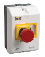 IEK Оболочка защитная с кнопкой Стоп IP54 (DMS11D-PC55)