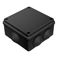 ПРОМРУКАВ Коробка распределительная 40-0300-9005 для о/п безгалогенная (HF) черная 100х100х50 (60шт/кор) (40-0300-9005)