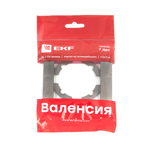 EKF Валенсия Рамка 1-местная графит EKF (EWM-G-301-60) фото 2
